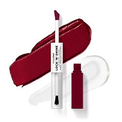 Wet n Wild Megalast Lock n' Shine, Dual-Ended Lip Color and Clear Gloss, Vitamin E and Jojoba Oil Enriched Formula, Sizzling Siren Shade