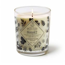 ELEMENT-TERRE Vela perfumada de 200 gramas, 50 horas perfume lírio das valas, castanho