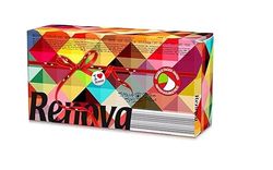 Renova Lenços faciais Red Label Bicolor fúcsias verdes - 80 lenços
