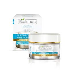 Bielenda Professional Mezo Crema Idratante Anti-Rughe con Acido Ialuronico, Trattamento Viso Anti-Età, Giorno/Notte, 50 ml