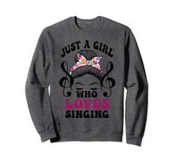 Just a Girl Who Loves Singing Gift for Singer Felpa