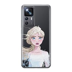 ERT GROUP mobiltelefonfodral för Xiaomi 12T/12T pro/K50 Ultra originalt och officiellt licensierat Disney mönster Elsa 014 optimalt anpassad till formen på mobiltelefonen, gedeeltelijk transparant