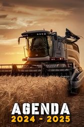 Agenda Scolaire 2024 2025 Tracteur: Couverture Moissonneuse Batteuse , Organiseur Scolaire 11 Mois de (Septembre 2024/Juillet 2025) pour Étudiants ... - Planificateur Journalier 1 Jour Par Page