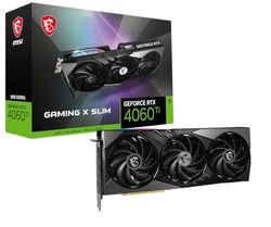 MSI GeForce RTX 4060 Ti GAMING X SLIM 8G Graphics Card - RTX 4060 Ti GPU, 8GB GDDR6 (18Gbps/128-bit), PCIe 4.0 - 2 x TORX Fan 4.0 - HDMI 2.1a, DisplayPort 1.4a