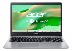 Acer Chromebook 315 (CB315-3H-C0AY) -laptop | 15,6" FHD-scherm | Intel Celeron N4120 | 4 GB RAM | 128 GB eMMC | Intel UHD Graphics 600 | Google ChromeOS | Zilver | QWERTZ-indeling