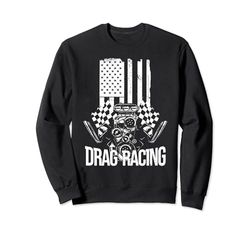Drag Racing Motore V8 Dragster American Drag Racer Felpa