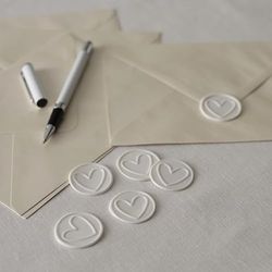 Ivory Wax Seals with Pearls, Self-Adhesive Wedding Wax Seals for Invitations, Wax Seal Stamp Kit Look, Sealing Wax Stickers, Wedding Wax Seals, Pack of 25