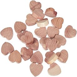 M Home CED 61625 Mini Tarmicidal Hearts 25 Pack, Wood, Multi Colour, Each