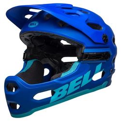 BELL Capacete Super 3r MIPS MTB, unissexo para adulto, azul-mate, L (58-62 cm)