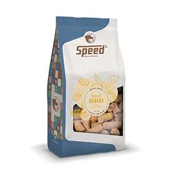 Speed Delicious speedies - Banana para Caballo con Sabor a plátano, Aperitivo Tropical afrutado para Cualquier Caballo, los Mejores Ingredientes, fácil de Usar (1 kg)
