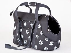 Hobbydog Transporttas voor honden en katten, maat 3, grafiet met pootafdruk