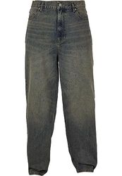 Urban Classics Heren jeans met diepe stap 90's baggy pants breed gesneden, met riemlus, maat 30 tot 38, 2000 Washed, 32