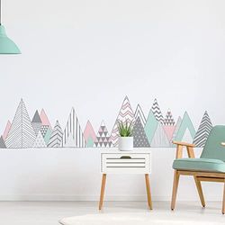 Stickers muraux - Décoration Chambre Salon - Autocollant Sticker Mural géant Montagnes scandinaves VIRUNGA - 100x150cm