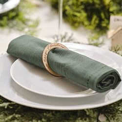 Ginger Ray Merry Christmas - Portatovaglioli in legno, confezione da 6