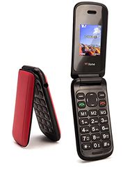 TTfone TT140 Flip Vodafone Pay As You Go - Teléfono móvil (Rojo)