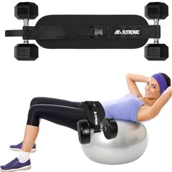 flintronic Oefening heup-drukriem, booty riem voor heupstuwkracht, verstelbare heupdrukriem met extra vulling voor halters, kettlebells, gym, fitness, bodybuilding, gewichtheffen, zwart