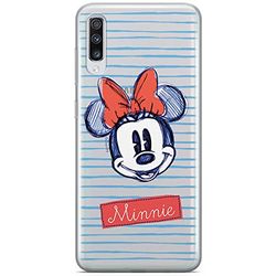 ERT GROUP mobiltelefonfodral för Samsung A70 originalt och officiellt licensierat Disney mönster Minnie 011 optimalt anpassad till formen på mobiltelefonen, gedeeltelijk transparant