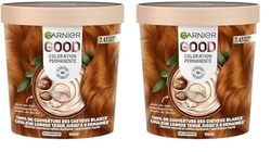 Garnier - Coloration Permanente - Sans Ammoniaque - 90% d'Ingrédients d'Origine Naturelle - Beurre de Karité - 100% Couverture Cheveux Blancs - GOOD Cuivré Épicé 7.43 (Lot de 2)