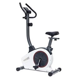 TechFit B450 magnetisk fitnessträningscykel, konditionsmaskin för viktminskning med justerbar sadel, pulssensorer och LCD-skärm