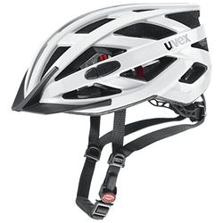 uvex i-Vo 3D, capacete todo-o-terreno leve unissexo, ajuste de tamanho individualizado, luz LED opcional, branco, 52-57 cm