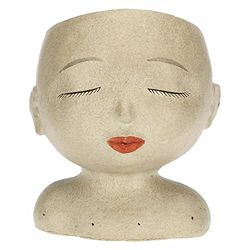 RITUALI DOMESTICI - Medea Cachepot Bibì con Occhi Chiusi - Arredo Casa, Cachepot - Linea Medea - Idea Regalo - Resina - 20x18xh24 cm