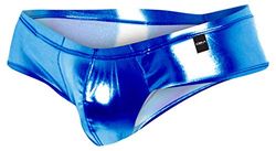 Cut4Men - Slip da uomo a taglio alto, Blu Skai, S