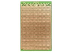 Velleman Eurokarta, 100 x 160 mm, 3 styki na wyspę, jednostronna, Eurodin DIN41612 i DIN41617, epoksyd FR-4, kolor zielony