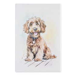 Art of Arora 2858 Poodle Cross Ceramic Tile Picture Plaque Wall Art 30 x 20cm