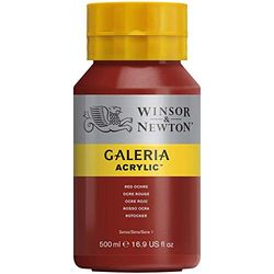 Winsor & Newton 2150564 Galeria Acrylic Paint, High Pigmentation, Non-fading, Butter Consistency, 500 ml Pot - Red Ochre