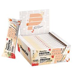 Powerbar Protein Soft Strawberry White Chocolate 12x40g - High Protein + Palm Oil Free, Brown