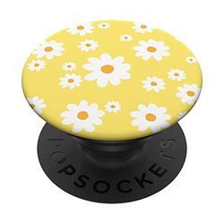 PopSockets Margherita gialla fiore carino fiori bianchi giardino PopGrip: Impugnatura per Telefoni Cellulari e Tablet Intercambiabile