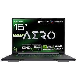 Gigabyte AERO X16 2WH Gaming Laptop - 16“, 165Hz WQXGA, Ryzen AI 9 HX 370, NVIDIA RTX 5070, 32GB DDR5 5200MHz, 2TB Gen4 SSD, Win 11 Pro, 2 Year Warranty, Copilot+ PC, AERO X16 2WHA3UKC65DP