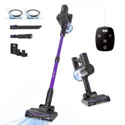 Vactidy Aspirateur Balai sans Fil V8PRO, Aspirateur sans Fil Puissant 25Kpa, 4 en 1 avec Écran Aspirateur Balai sans Sac, 35Mins Autonomie, Aspirateur pour Les Poils d’Animaux, Tapis, Sols