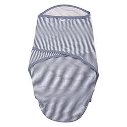 Serviette d'emmaillotage et emmaillotage « Feel Safe » de qualité supérieure - Taille : 0-3 m - Couleur : bleu marine mélangé.