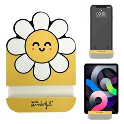 WONDEE Support de téléphone Portable pour Table et iPad/Tablette avec Motif Joyeux Mr Wonderful Marguerite - Support Original pour téléphone Portable, Tablette et iPad, idée Cadeau à Collectionner