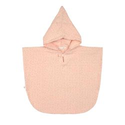Lässig Poncho de Bain Enfant en Mousseline avec Capuche/Muslin Poncho Dots Peach Rose