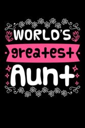 Notizbuch A5 kariert mit Softcover Design: Worlds greatest Aunt Tanten Muttertag Auntie Tante: 120 karierte DIN A5 Seiten