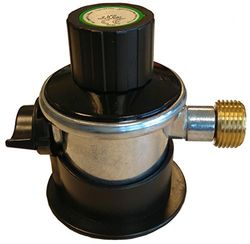 S&M Regulador de garrafa de propano 322341, com comando, cor INOX/preto, tamanho único