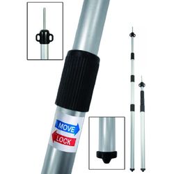 Bo-Camp Tentstok Tele 4 - Varilla telescópica para tarp y Tienda de campaña, 80 a 230 cm
