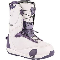 Nitro Damer snowboards CAVE TLS '23 Step ON All Mountain Freestyle Freeride snabbsnörningssystem båt snowboardbåt, lilac-Purple, MP 26,5 // EU 40 2/3 // US 9