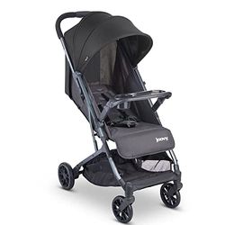 Joovy Kooper kinderwagen, lichte kinderwagen, compact inklapbaar met plank, grijs