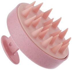 ZMCLG Hoofdmassage borstel [nat en droog], shampoo haarborstel voor peeling en hoofdmassage, hoofdmassageborstel, paars violet