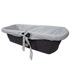 Babyline Summer Celeste - babydekbedovertrek, 90 x 40 cm, geruit, grijs
