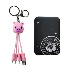 WONDEE Universal Charger 3 in 1 Pig + Powerbank 10.000Mah Miss Dramon