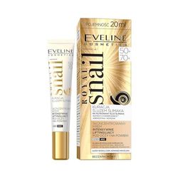 Eveline Cosmetics Royal Snail Royal Snail Intensive Lifting Eye & Eyelid Cream 50+ 70+ with PEP-7REPAIR™ Peptide, Snail Filtrate, Ceramides & Caffeine - 20ml