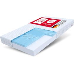 FDM Burgoss Colchón de Espuma, Polyester, Blanco, 80 x 200 cm