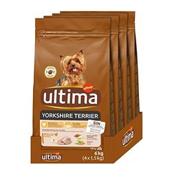 ultima Alimentation pour Chiens Mini Yorkshire avec Poulet, Lot de 4 x 1,5 kg, Total : 6 kg