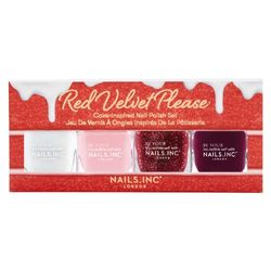 Nails Inc Red Velvet Please Nail Polish Set, 56ml