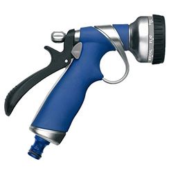 Tatay 51701 Top Comfort pistola metálica 8 posições para uso intensivo, rega de jardim ou terraço, azul, 13 x 6 x 21,5 cm