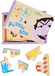 Small foot - Puzzelbox van SESAMSTRAAT - 5 puzzels - FSC - Houten speelgoed vanaf 1 jaar
